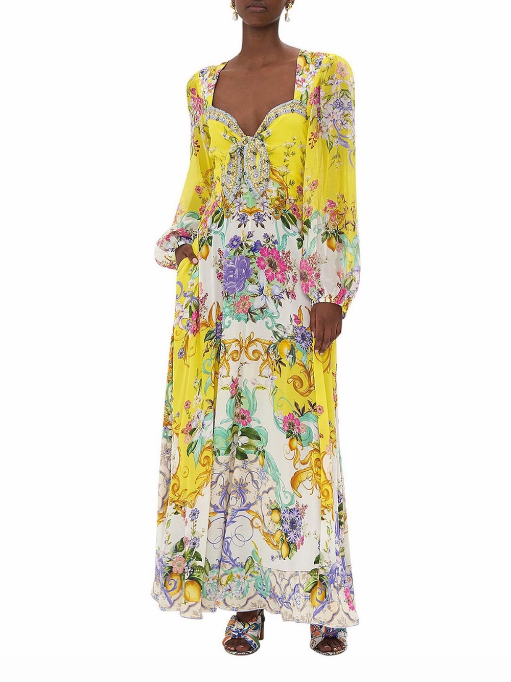 Camilla Czarine silk tie front maxi dress - Picture 8 of 8